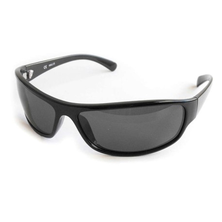 Lentes deportivos polarizados de armazón negro mate, micas humo